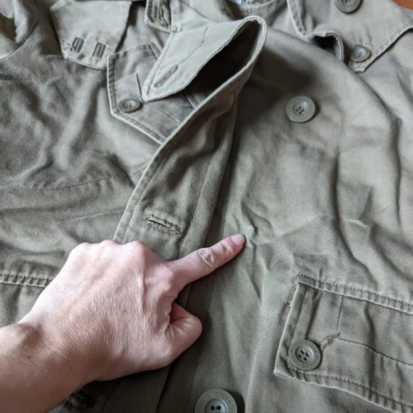 SEE BY CHLOE Military Cargo Safari Belted Trench Jacket - Green - Size 4 Small - Picture 6 of 12